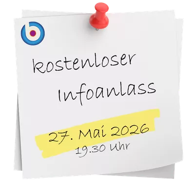kostenloser Infoanlass nächstes Datum